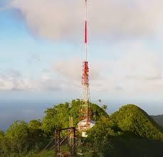 KVZK-TV tower on Mount Alava, Pago Pago, American Samoa 