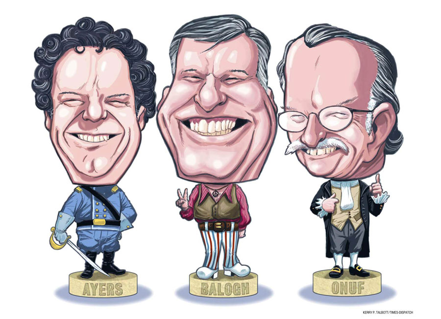 BackStory with the American History Guys bobblehead caricatures