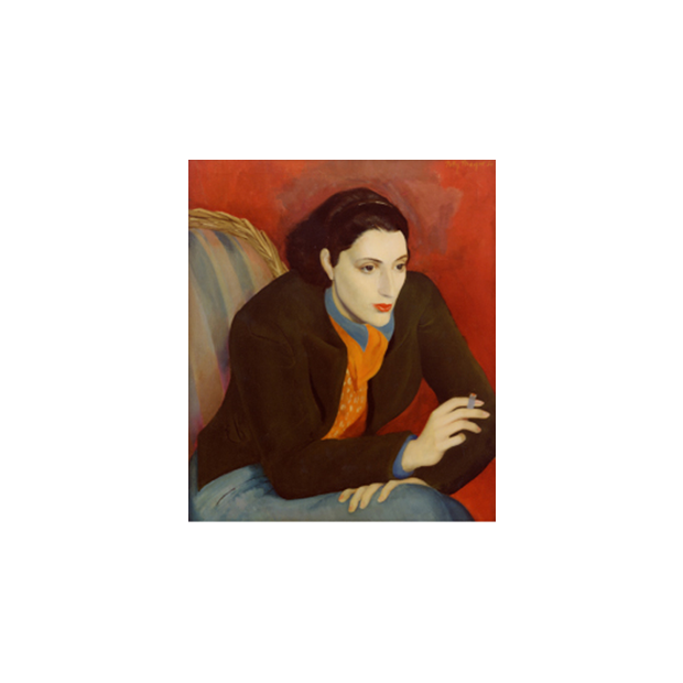 An oil on canvas portrait of May Sarton, by Polly Thayer Starr