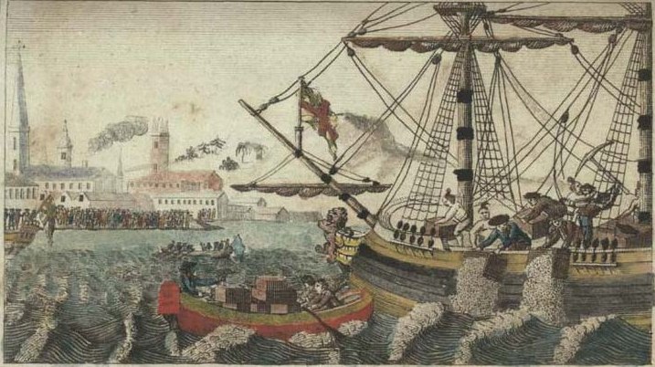 Painting of the The Boston Tea Party