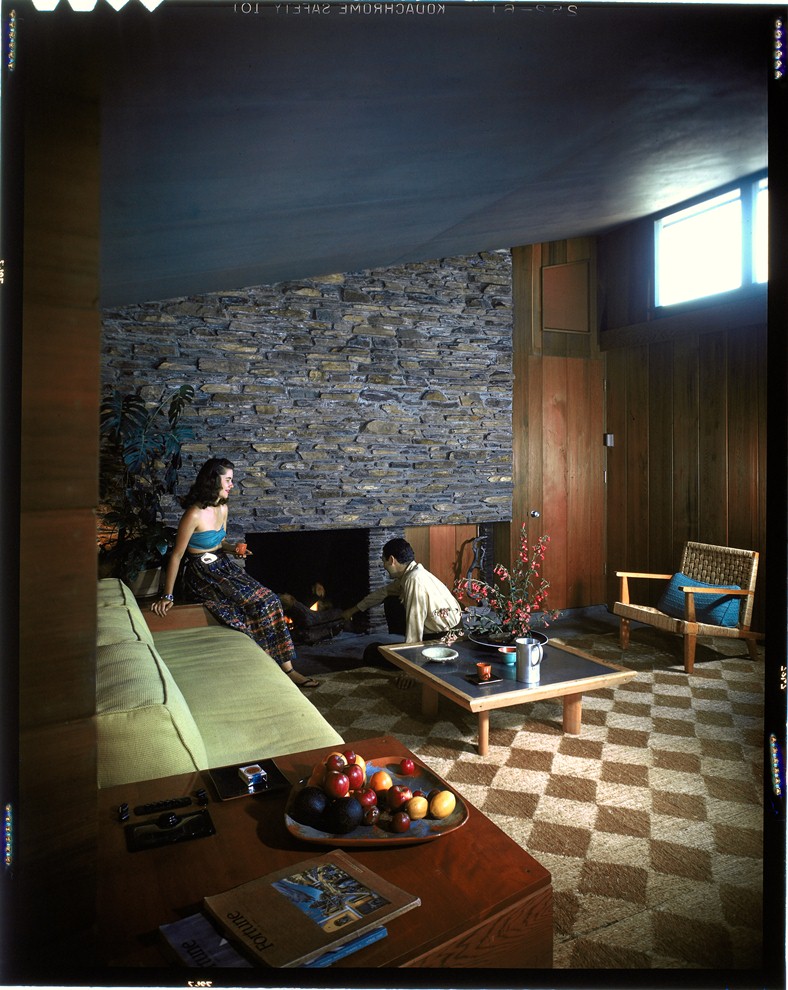 Color photo of a living room
