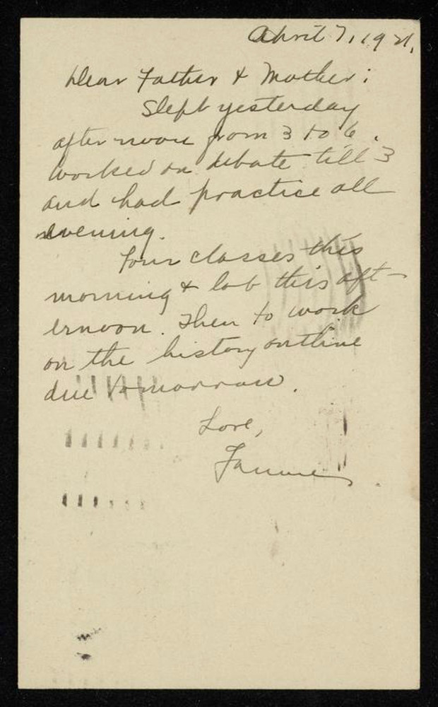 Aaron, Fannie. Letters, 1919-1923