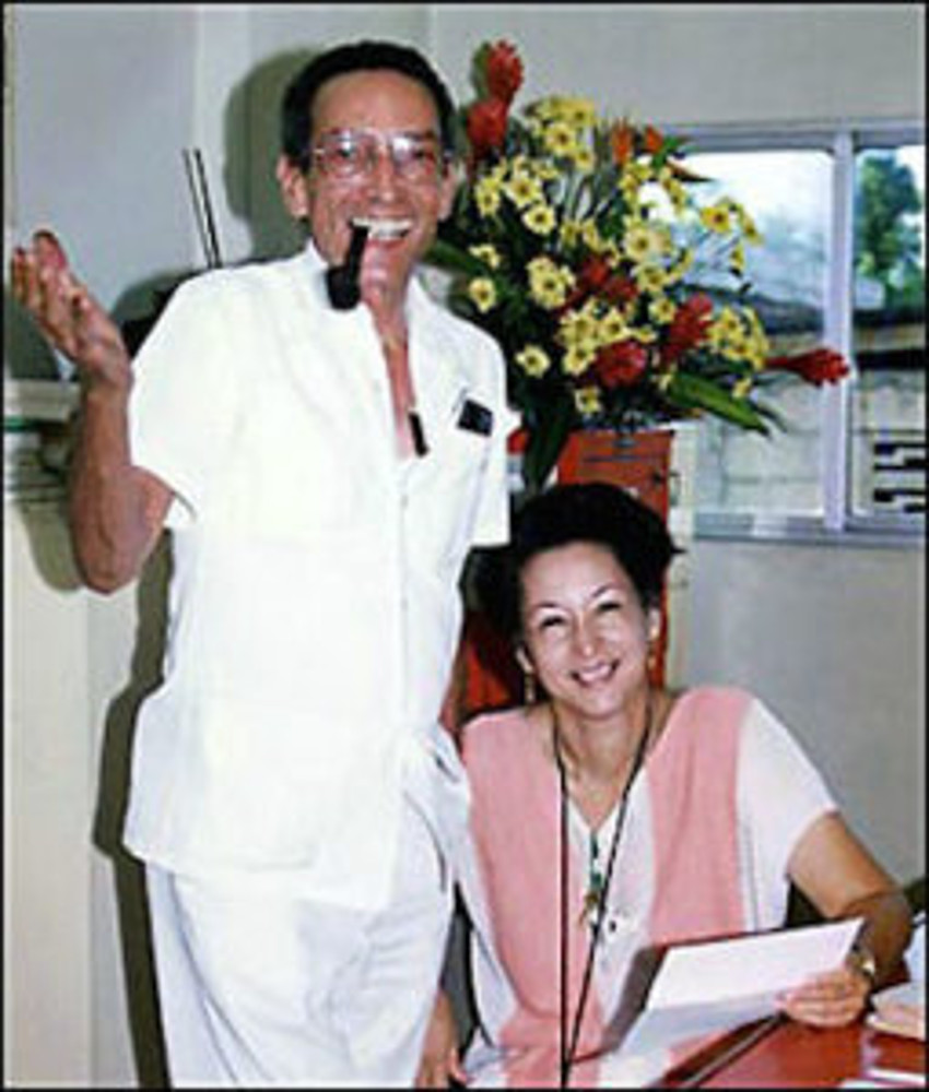 Jean Dominique and Michèle Montas in 1995.