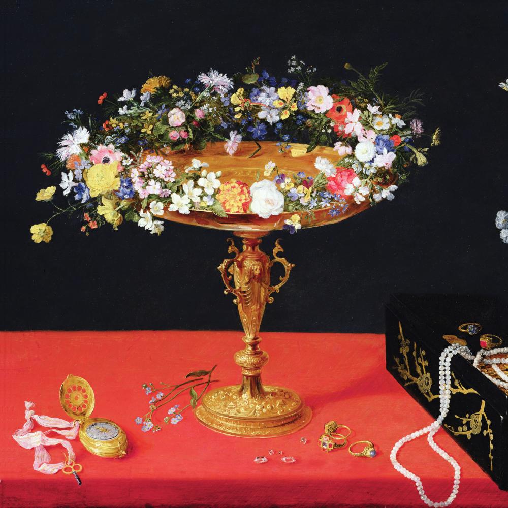 A Still Life of a Tazza with Flowers by Jan Brueghel the Younger.