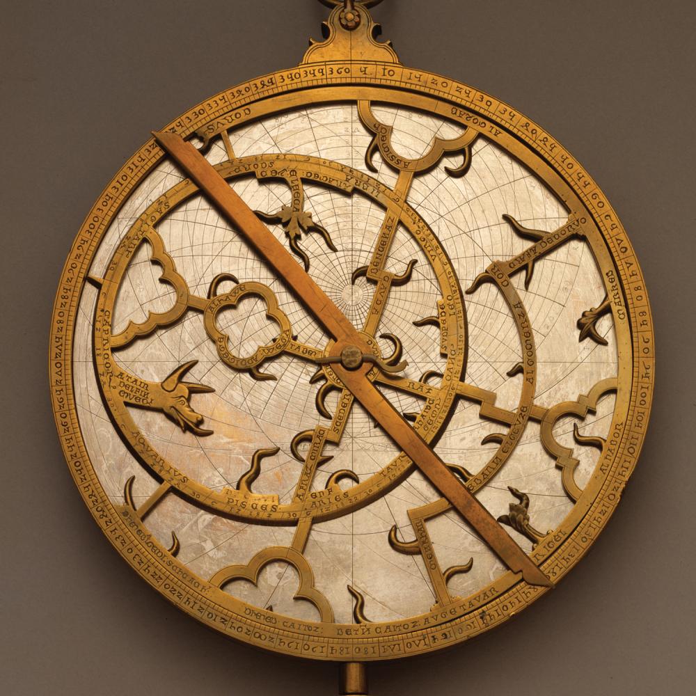 Gold and white astrolabe
