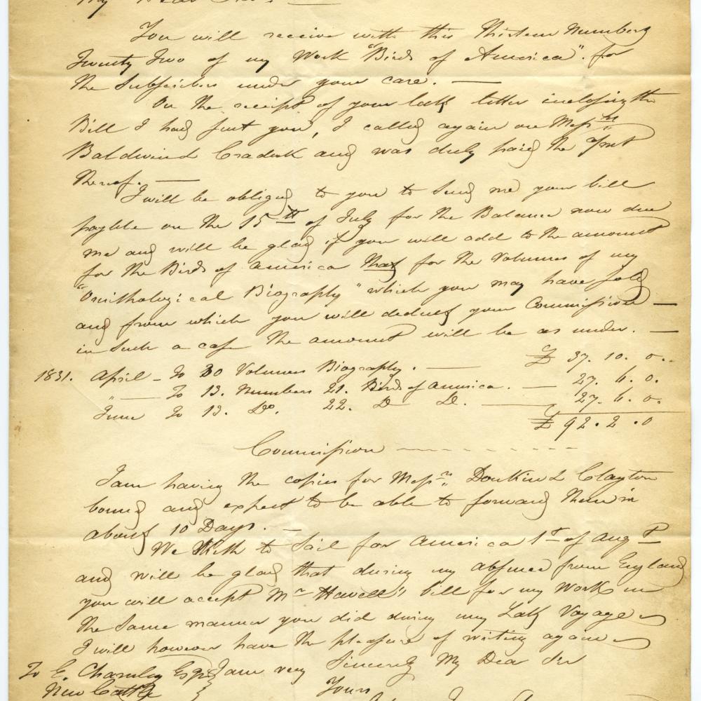 An old letter on yellowed paper, written by hand.