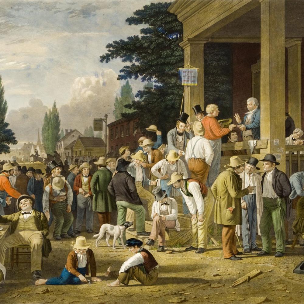 George Caleb Bingham's The Country Election depicts 19th century voting.