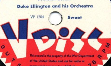 V-Disc label for Duke Ellington and his Orchestra