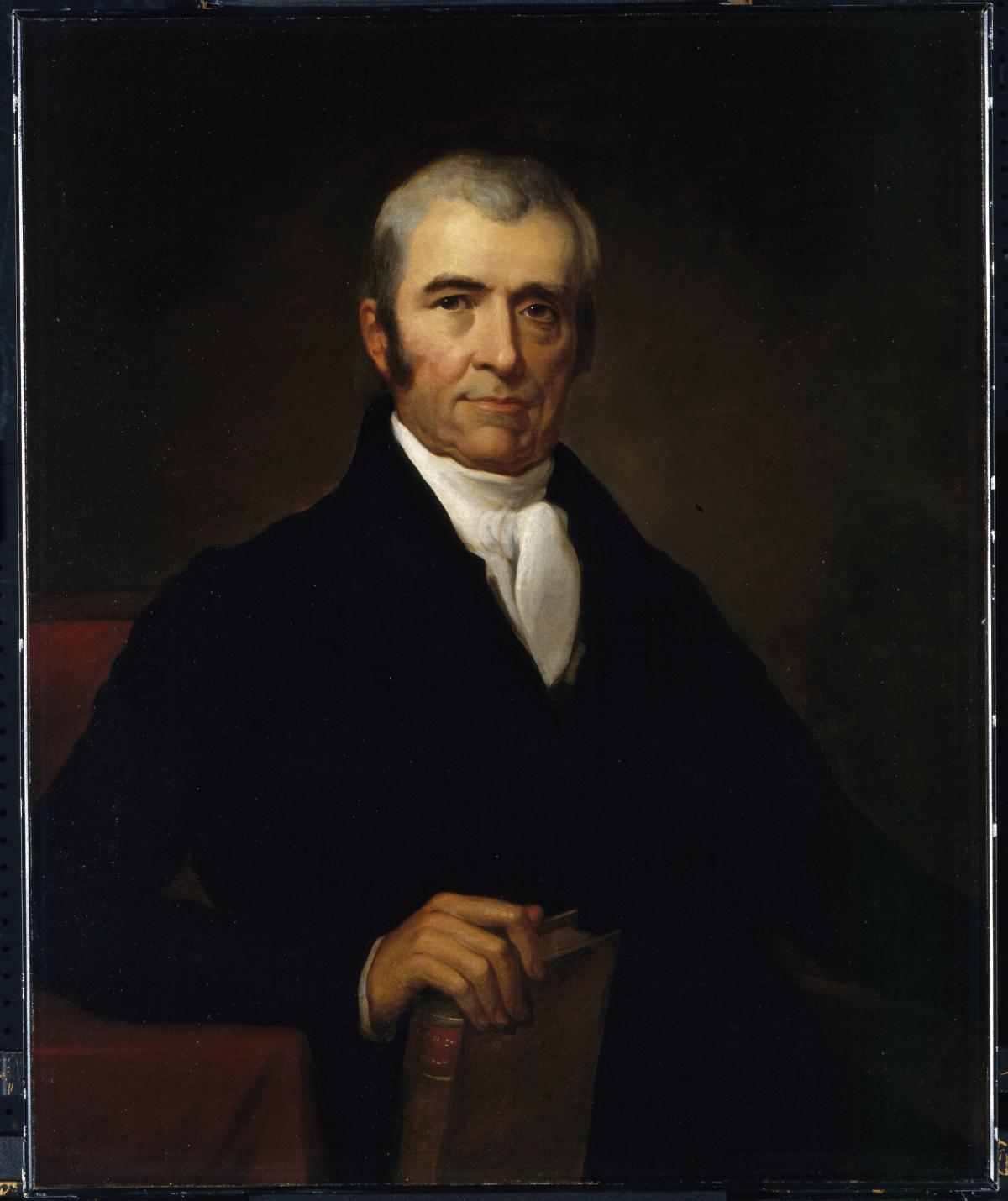 Oil painting portrait of John Marshall