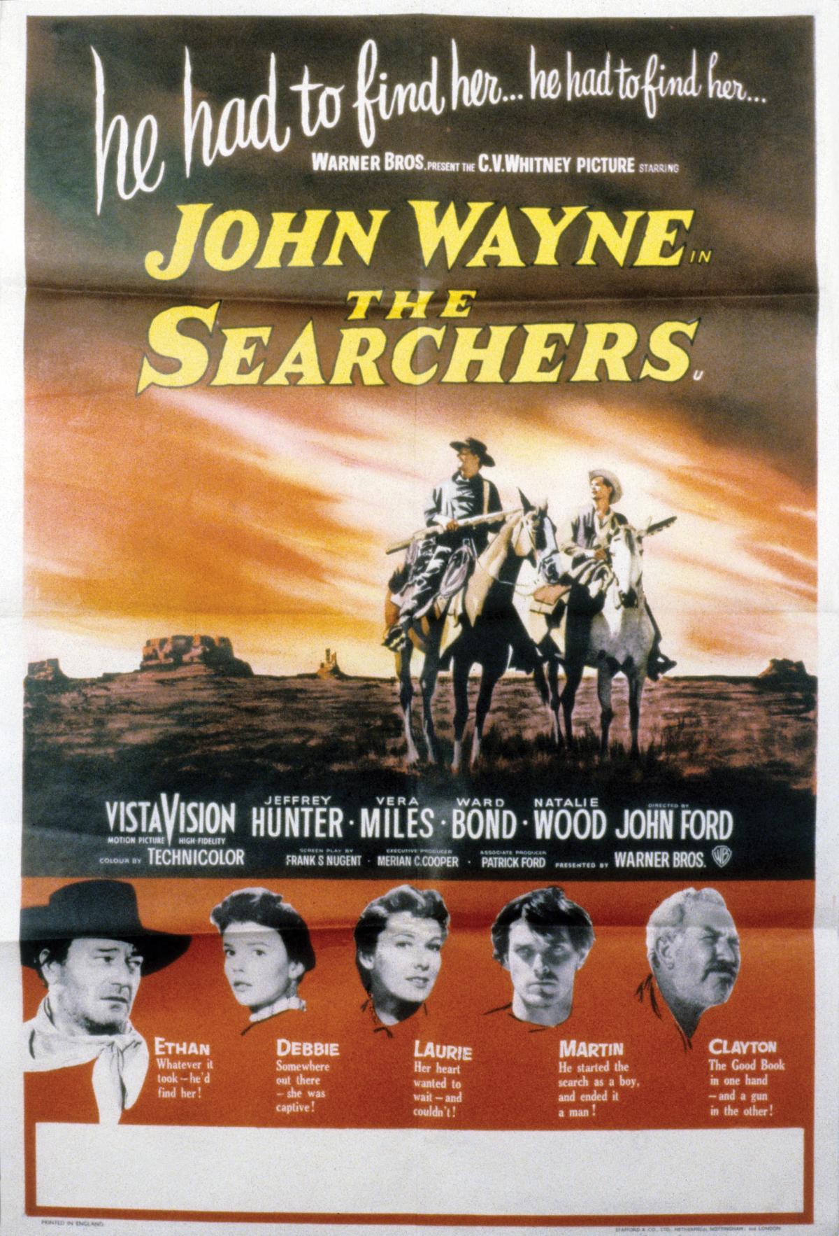 Movie poster for "The Searchers"