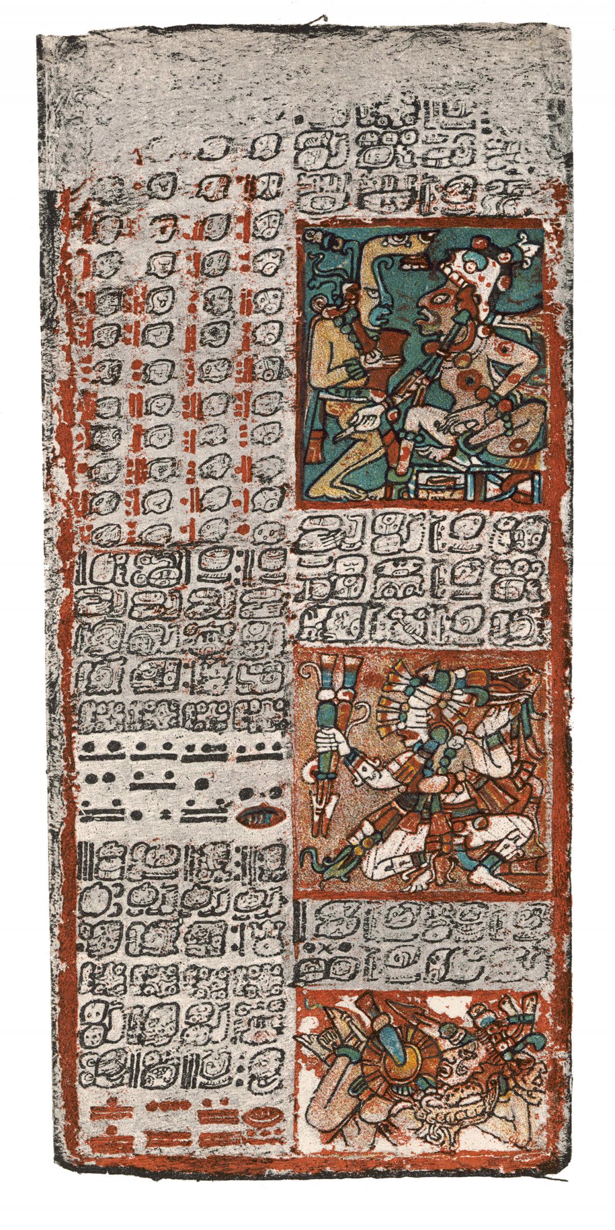 Another section of the Dresden Codex, depicting gods and demons