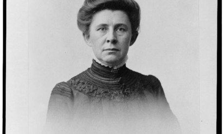 black and white photo of Ida Tarbell