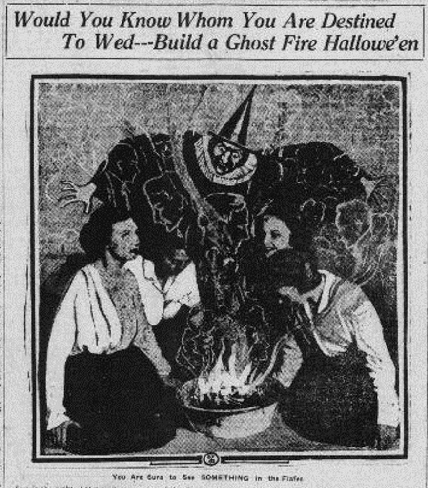 Would You Know Whom You Are Destined To Wed—Build a Ghost Fire Hallowe’en. Bisbee Daily Review.