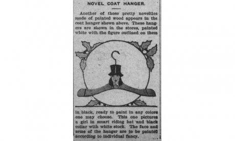 newspaper article showing coathanger
