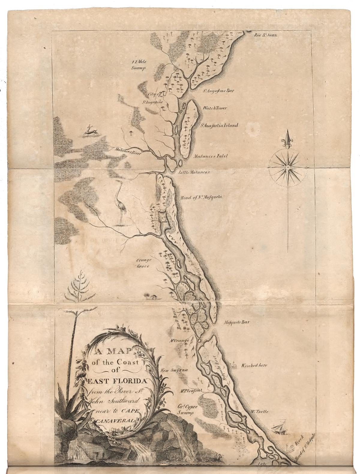 Florida map by Bartram
