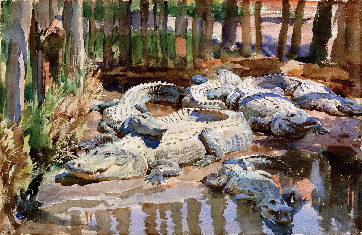 Sargent painting of alligators