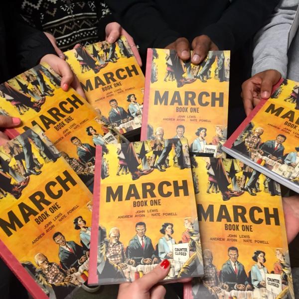 March, a graphic novel by Congress John Lewis, Andrew Aydin, and Nate Powell