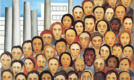 Tarsila do Amaral, “Os operários”[The Workers], painted in 1933