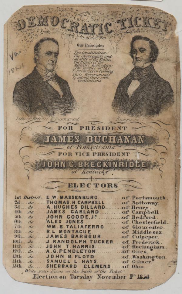 Poster for 1856 election