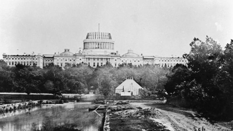 The U.S. Capitol under construction, 1860.