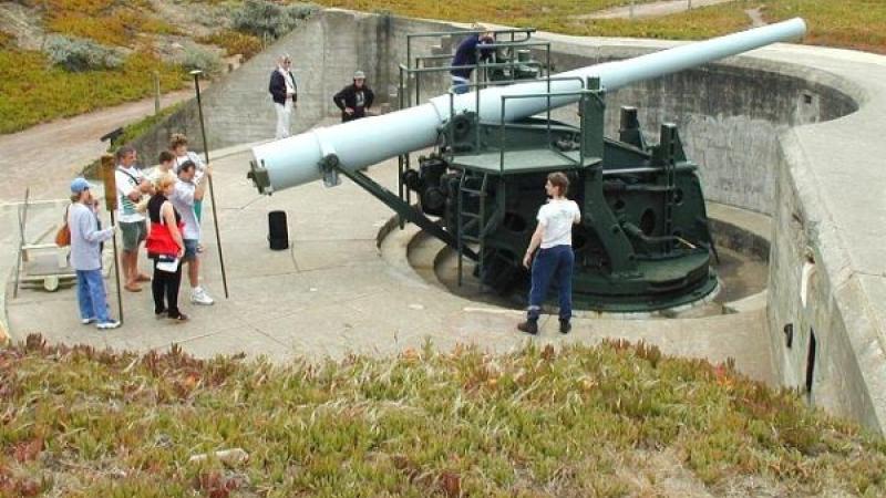 Six-inch Rifled Gun Number 9, Battery Chamberlin, on the grounds of the Presidio of San Francisco