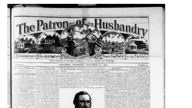 Newspaper front page, Patron of Husbandry