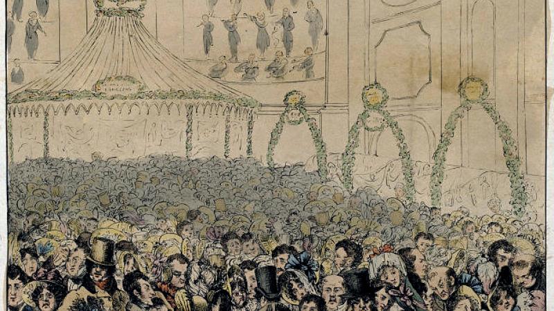 A theatre audience, 19th century - Victoria and Albert Museum, London.