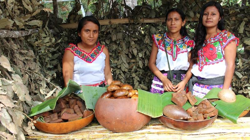 Three native Oaxacan women.