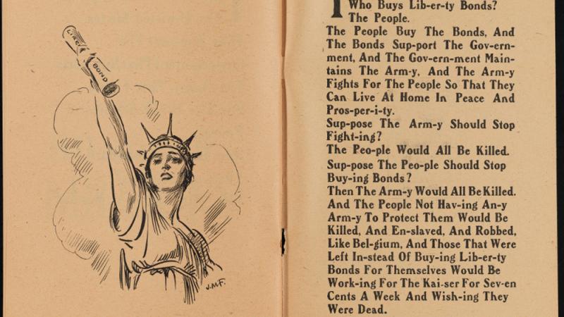 Liberty Loan Primer, 1918, in the Collection on World War I and World War II.