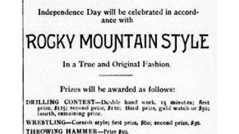 Advertisement for Fourth of July Celebration at Granite, Montana.