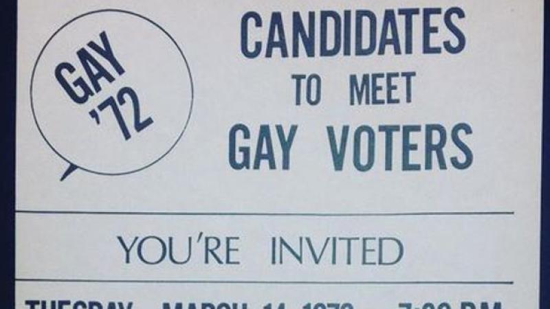 Poster for a voters forum by the Chicago Gay Alliance. 1972.