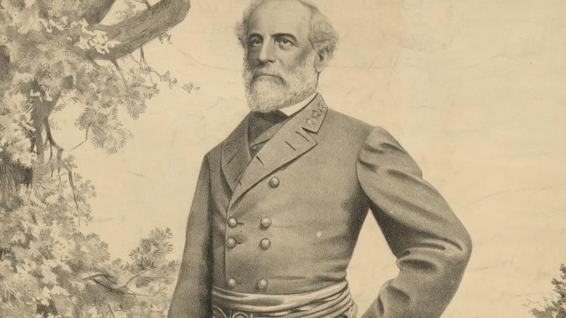 Robert E. Lee, full-length portrait, lithograph