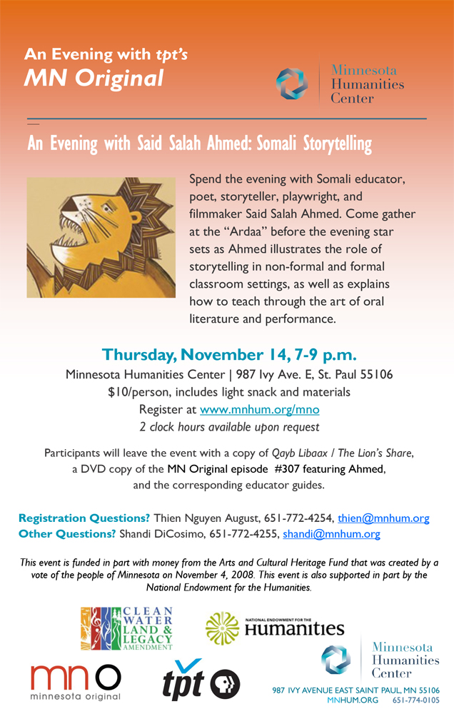 An Evening with Said Salah Ahmed: Somali Storytelling