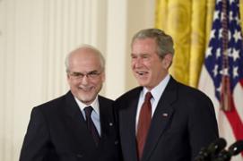 NEH Chairman Bruce Cole and President George W. Bush