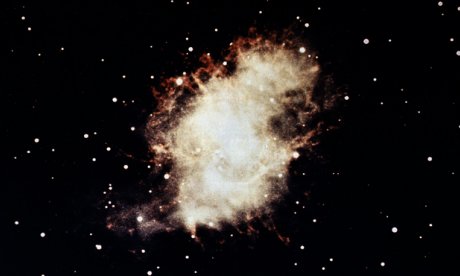 A color photo of the Crab Nebula