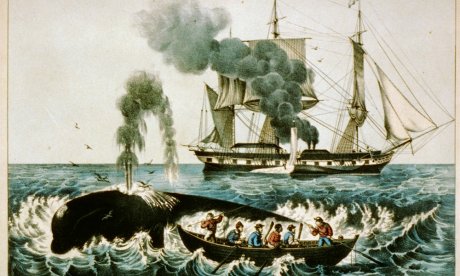 Currier & Ives, "Whale Fishery," hand-colored lithograph, late-19th century