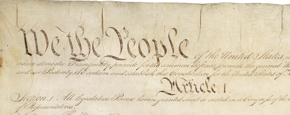 "We the People" US Constitution section