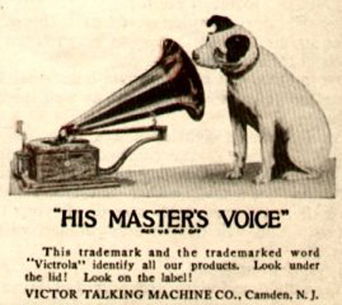 The logo of the Victor Talking Machine Company