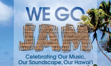 Book cover of "We Go Jam," a collection of writings on Hawaiian music