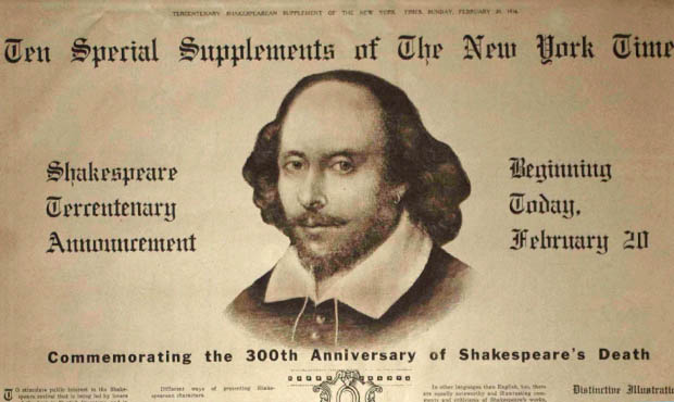 The New York Times: Shakespeare Tercentenary: 1616-1916.