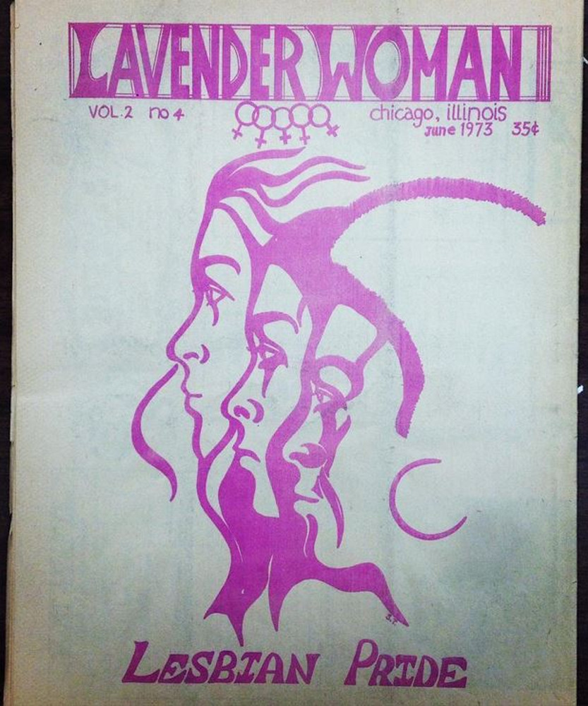 Cover of the "Lavender Woman" magazine, published in Chicago, between 1971-1976.
