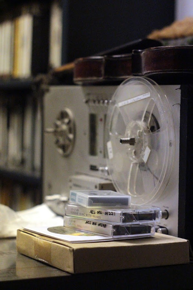 Tapes and player, Augusta Collection.