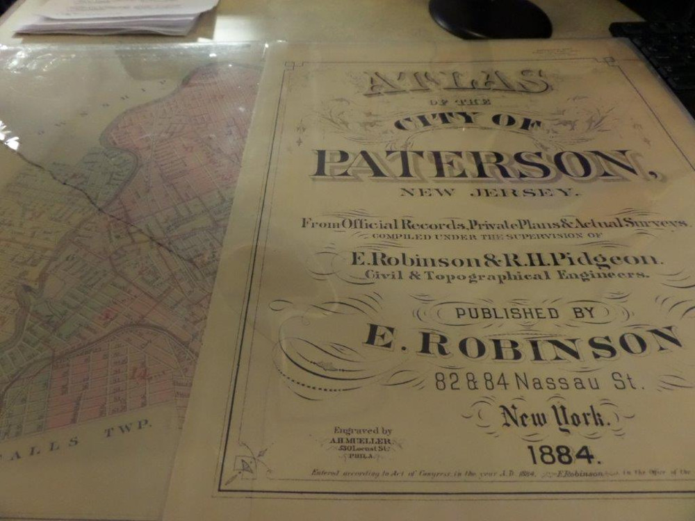 Atlas of the City of Paterson, New Jersey. Published by E. Robinson, 1884