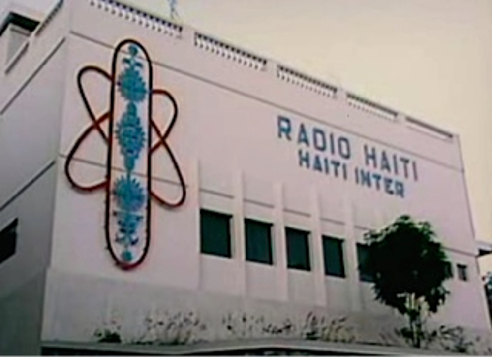The exterior of the Radio Haiti building in the 1980s.