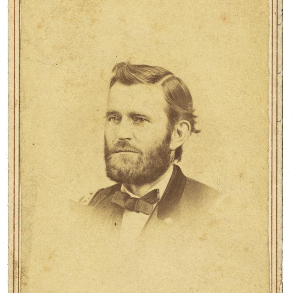 Portrait of Ulysses S. Grant, done in sepia