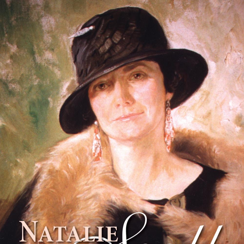 book cover featuring oil painting of a woman in black hat