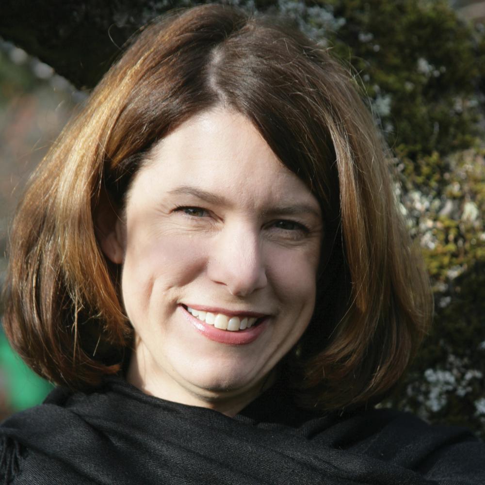 Julie Ziegler, in a black scarf