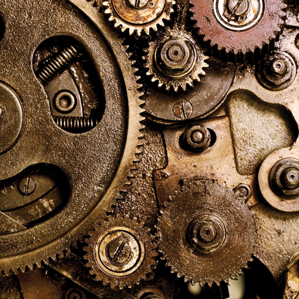 photograph of interlocking gears