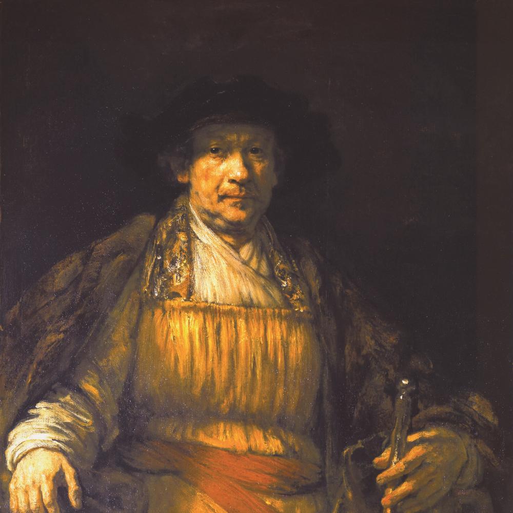 Oil self portrait of Rembrandt