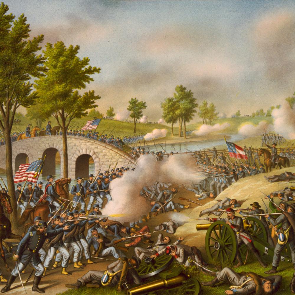 Illustration of Battle of Antietam, Burnside's Bridge 